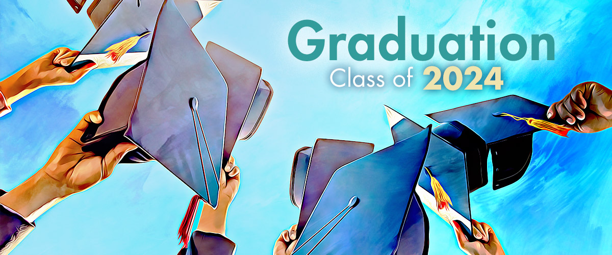 Graduation caps in the air for the Class of 2024!
