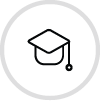 Icon representing a graduate.