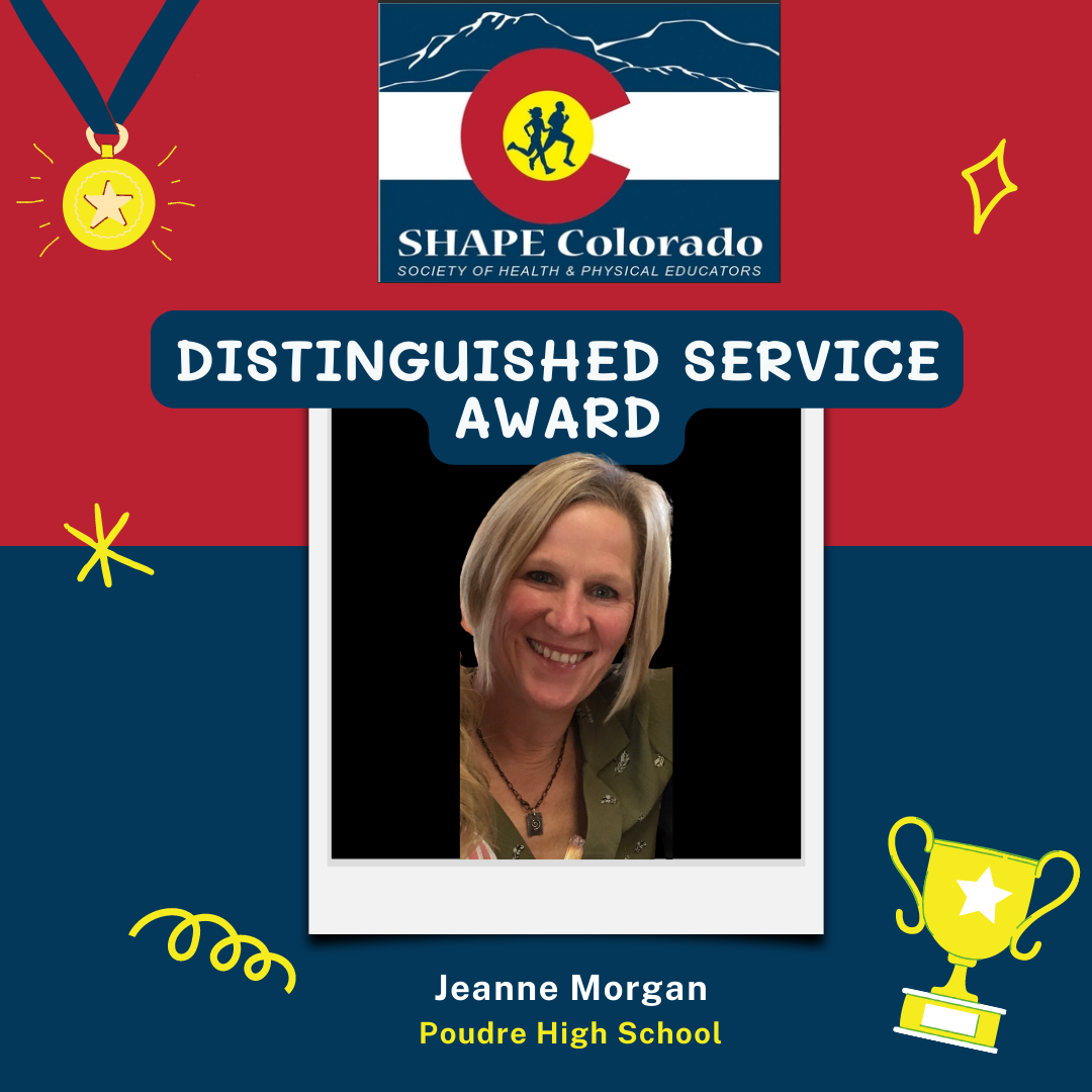 Jeanne Morgan, Poudre High School teacher, Distinguished Service Award winner for SHAPE..