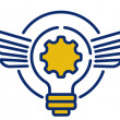 Futures Lab Logo - light bulb with wings