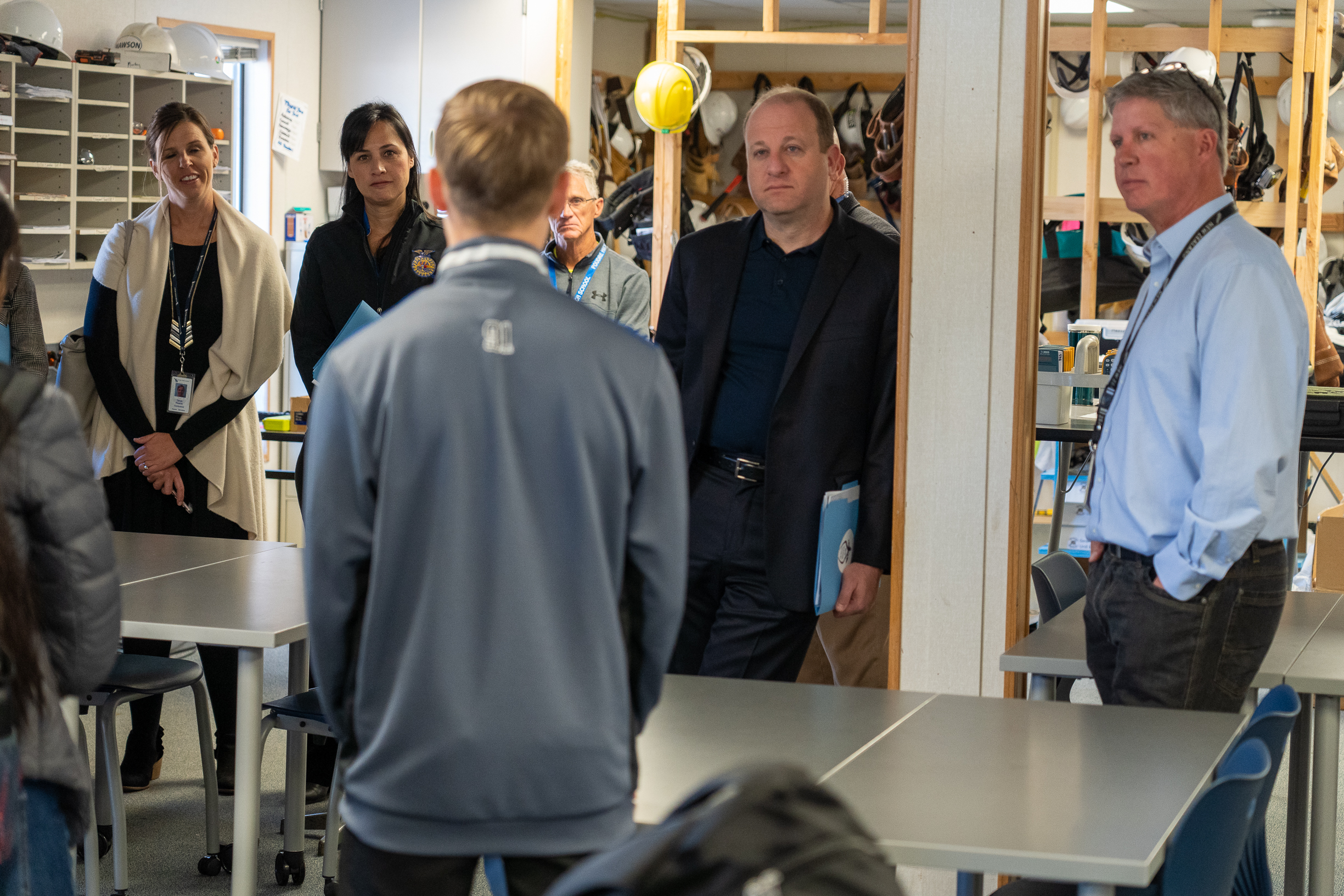Colorado Gov Jared Polis Visits Poudre High School Poudre School District