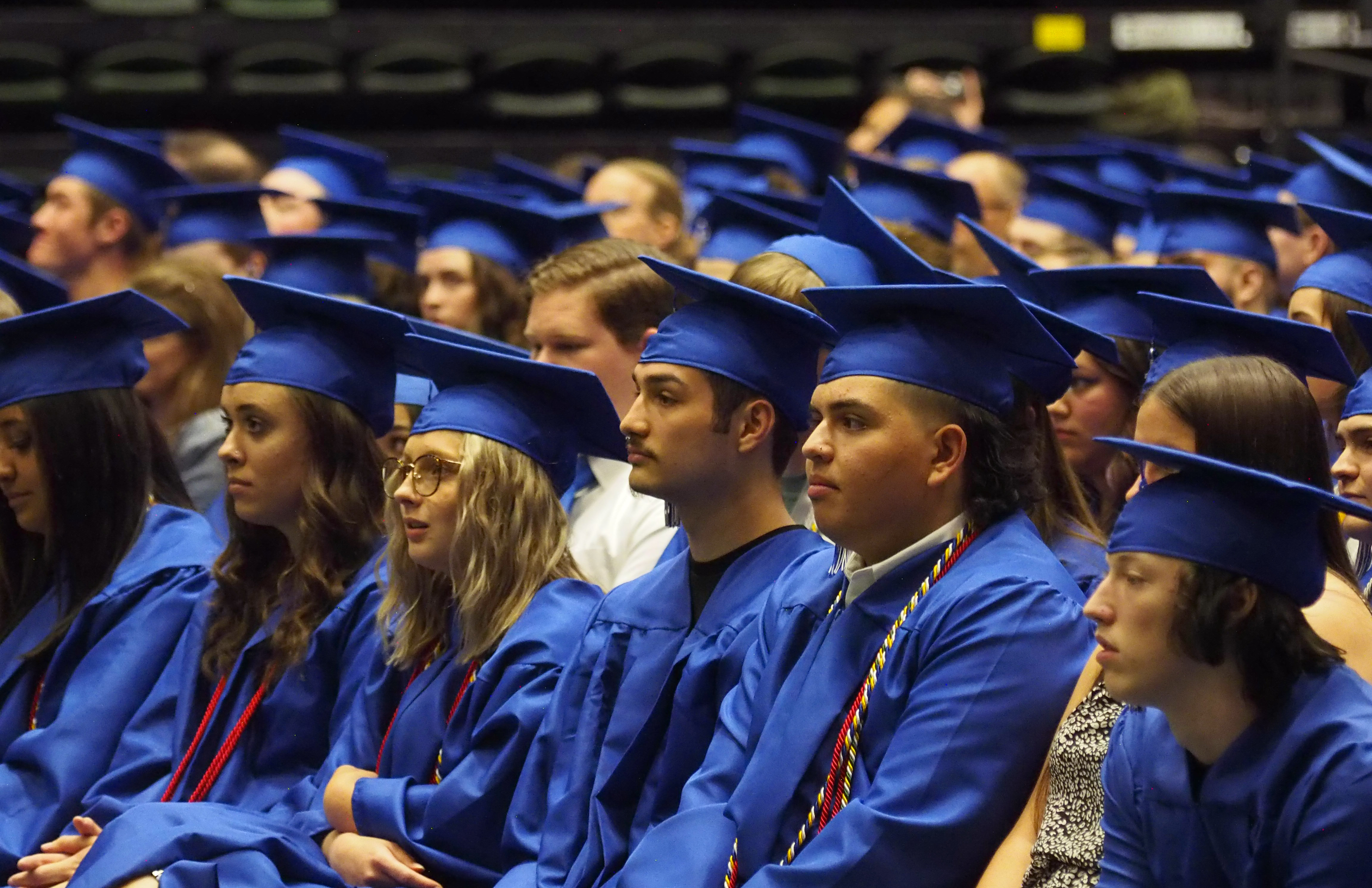 PHS graduates listen to the speeches. 