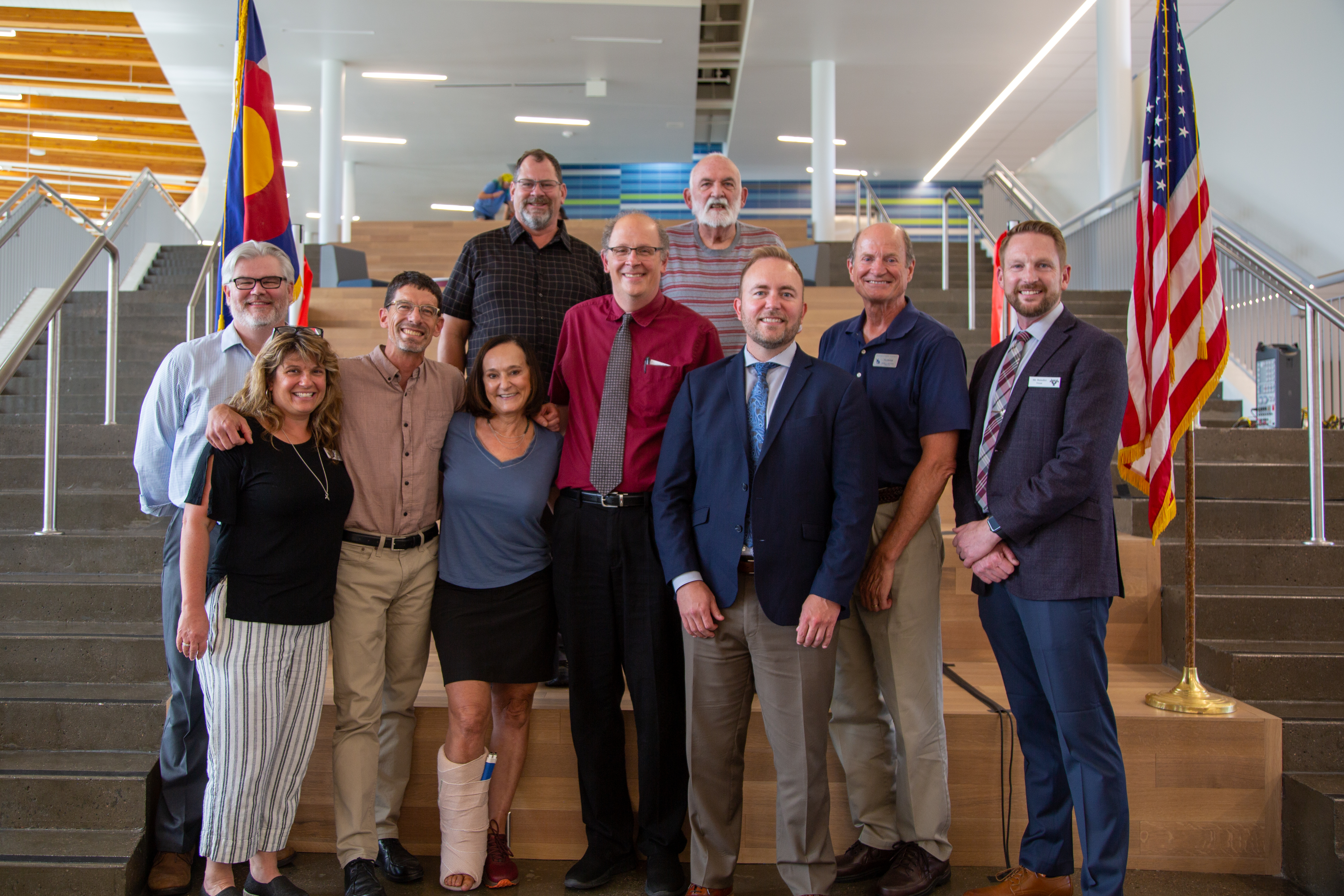 PSD Board of Education directors pose at the new Wellington school celebration. 