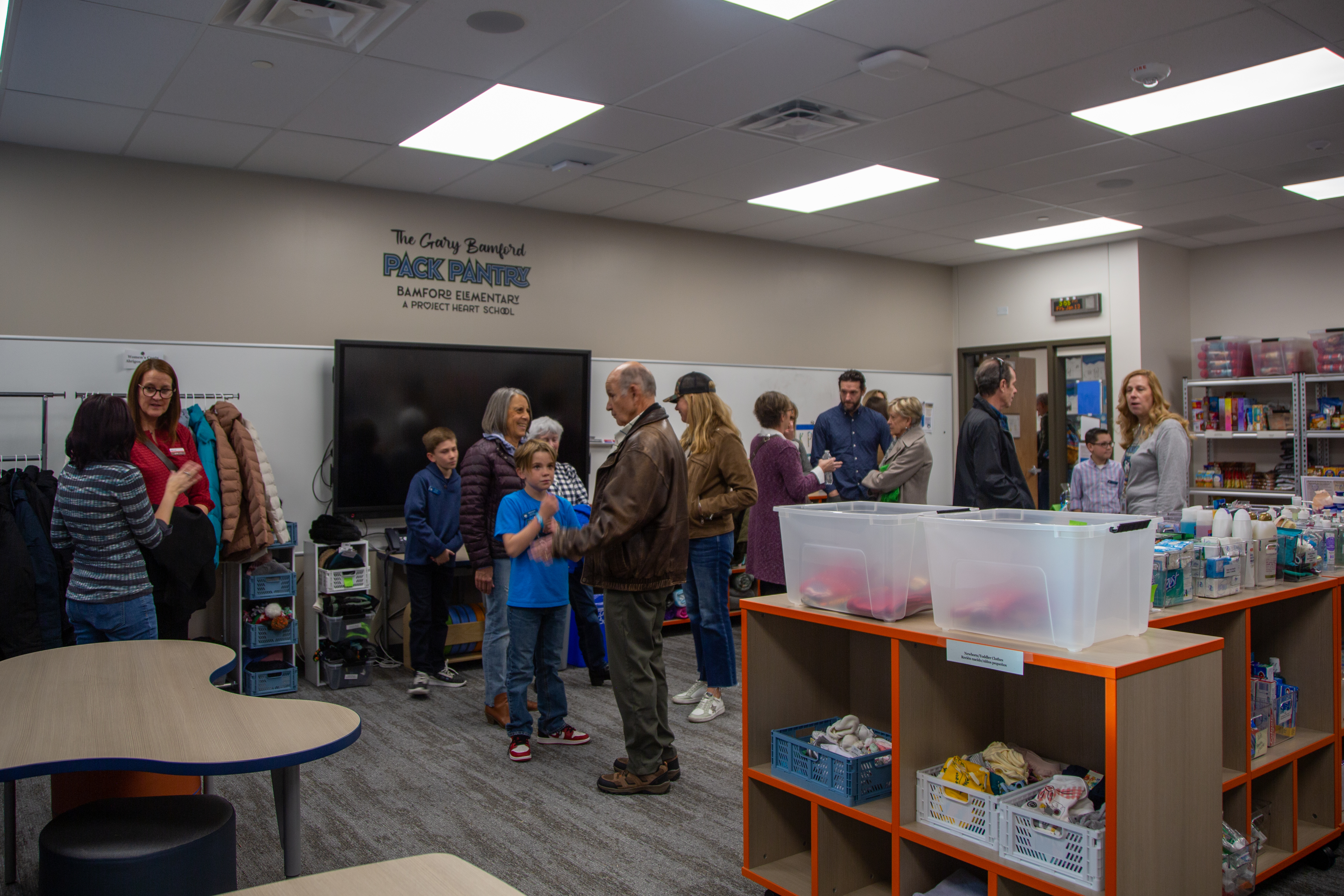 Bamford community members at the pantry celebration. 