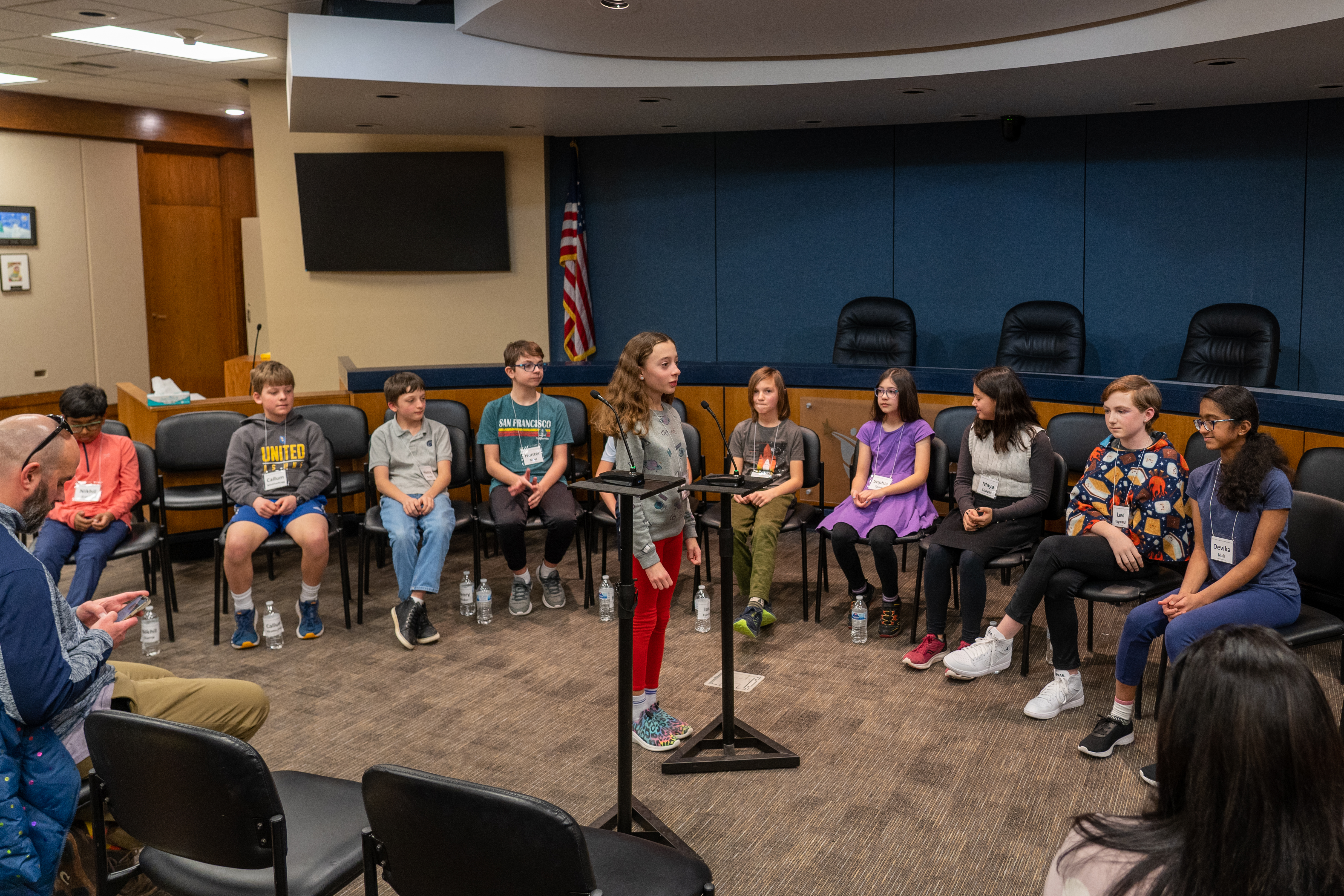 Spelling bee participants at the 2023 PSD bee.