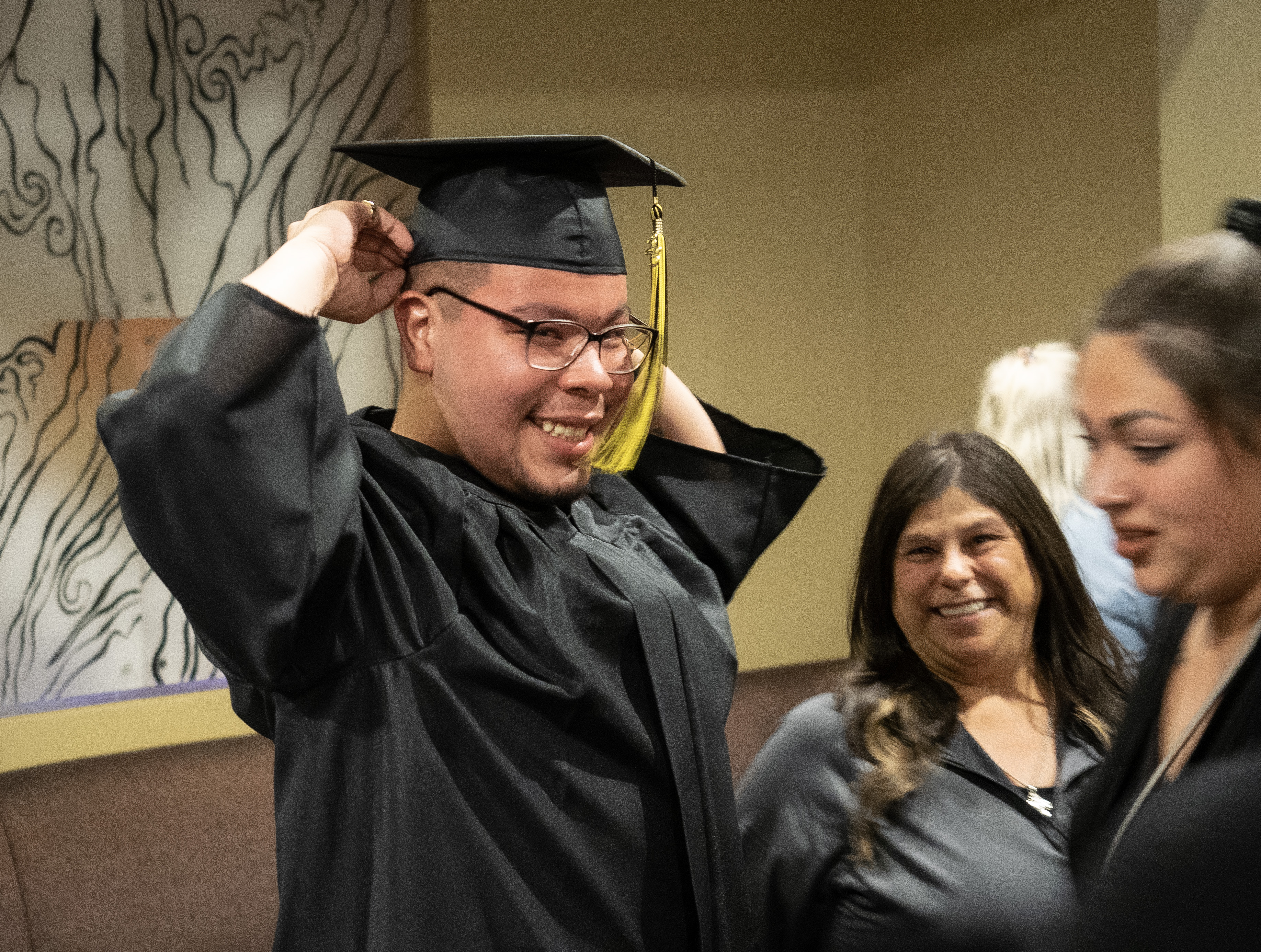 A Centennial High School grad connects with family and friends. 