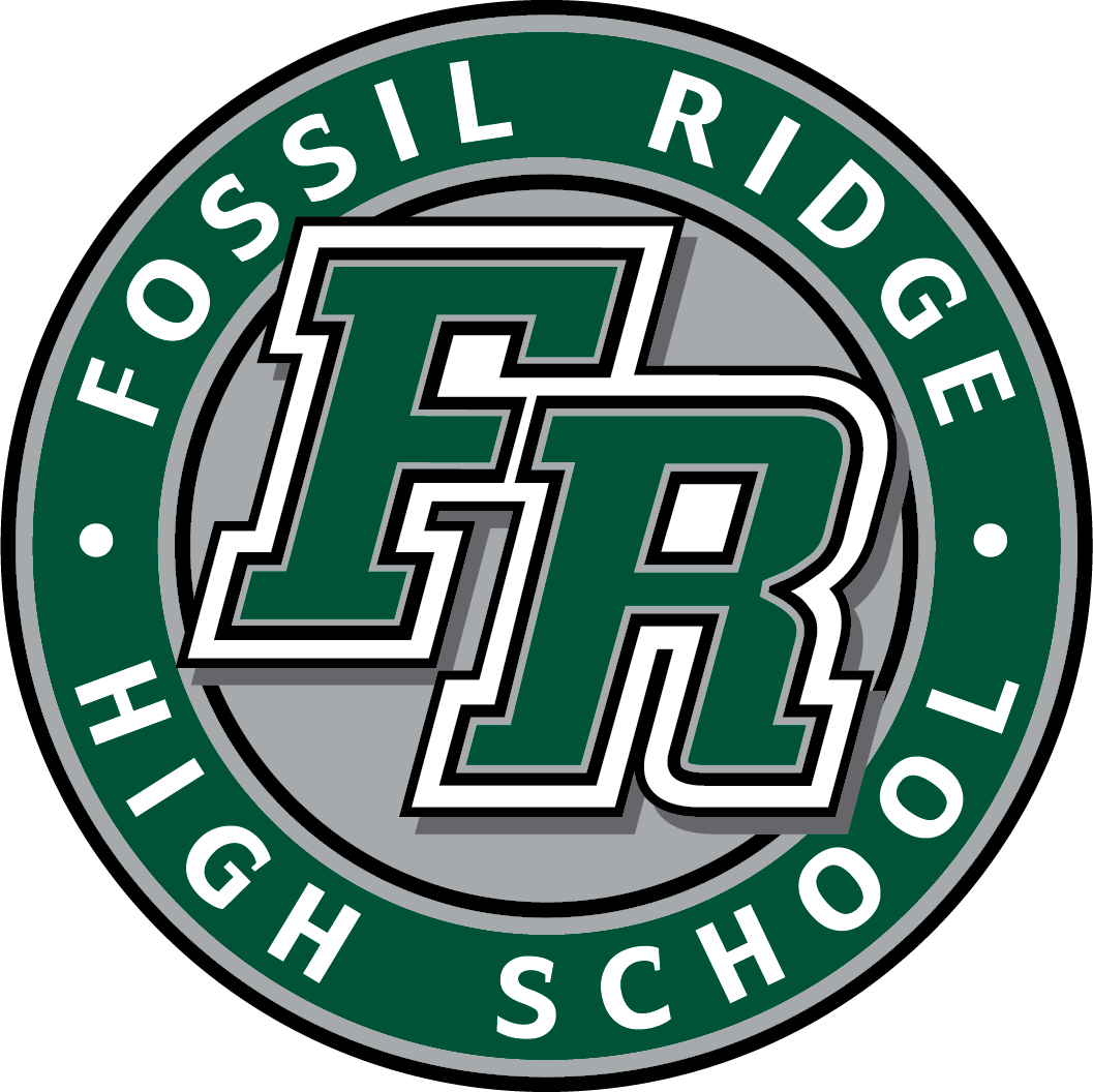 Fossil Ridge High School logo with letters F and R