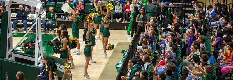 PSD students at a CSU volleyball game. 