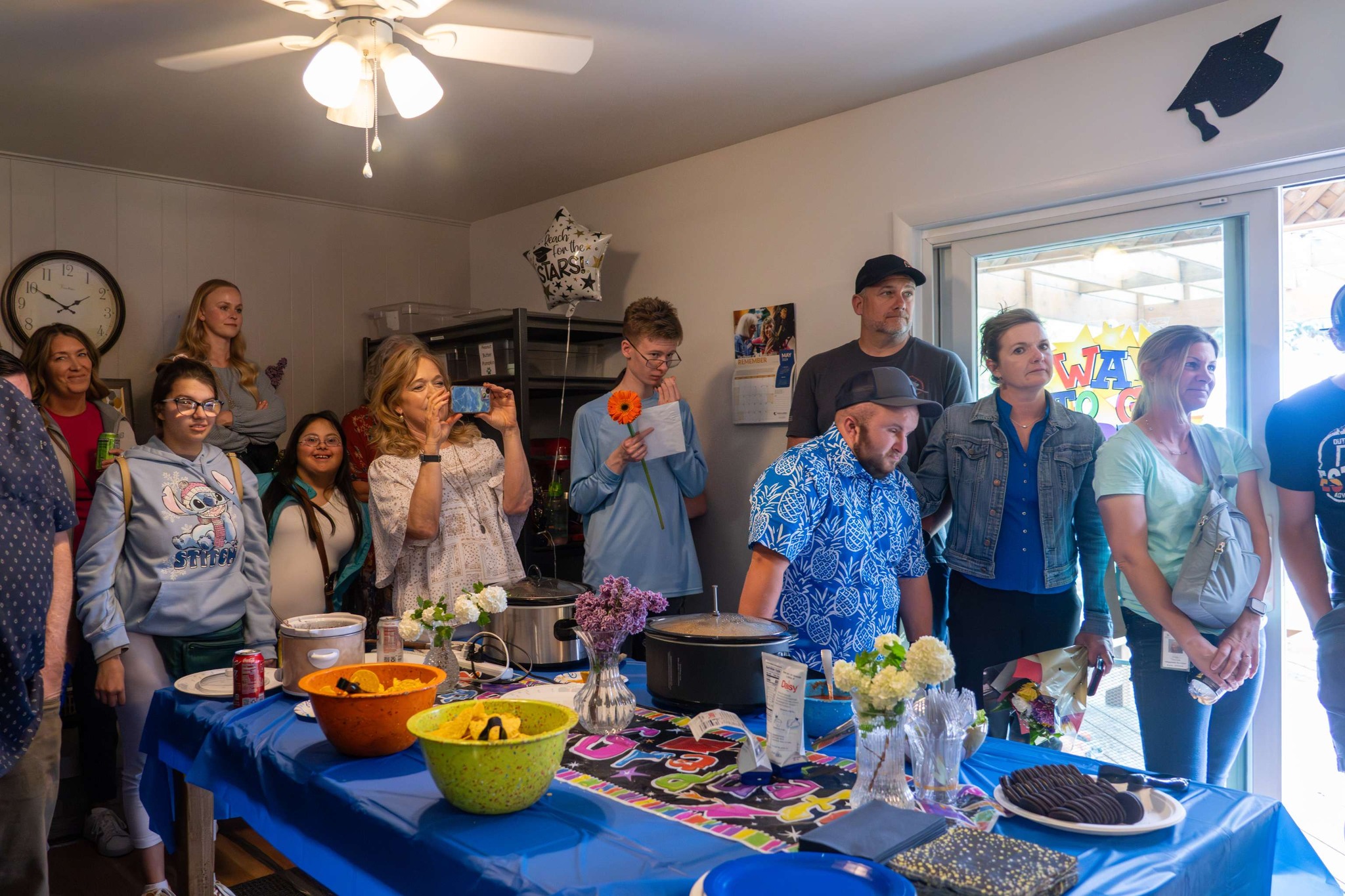 Cooper Home celebrates graduates with a party. 