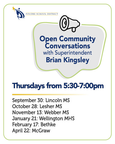 Superintendent listening sessions graphic