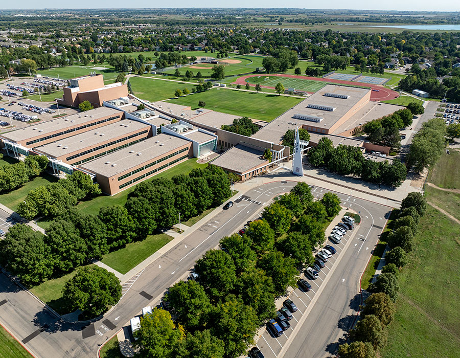 exterior of Fort Collins High School