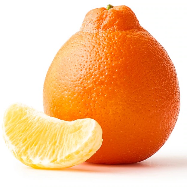 whole tangelo and single slice