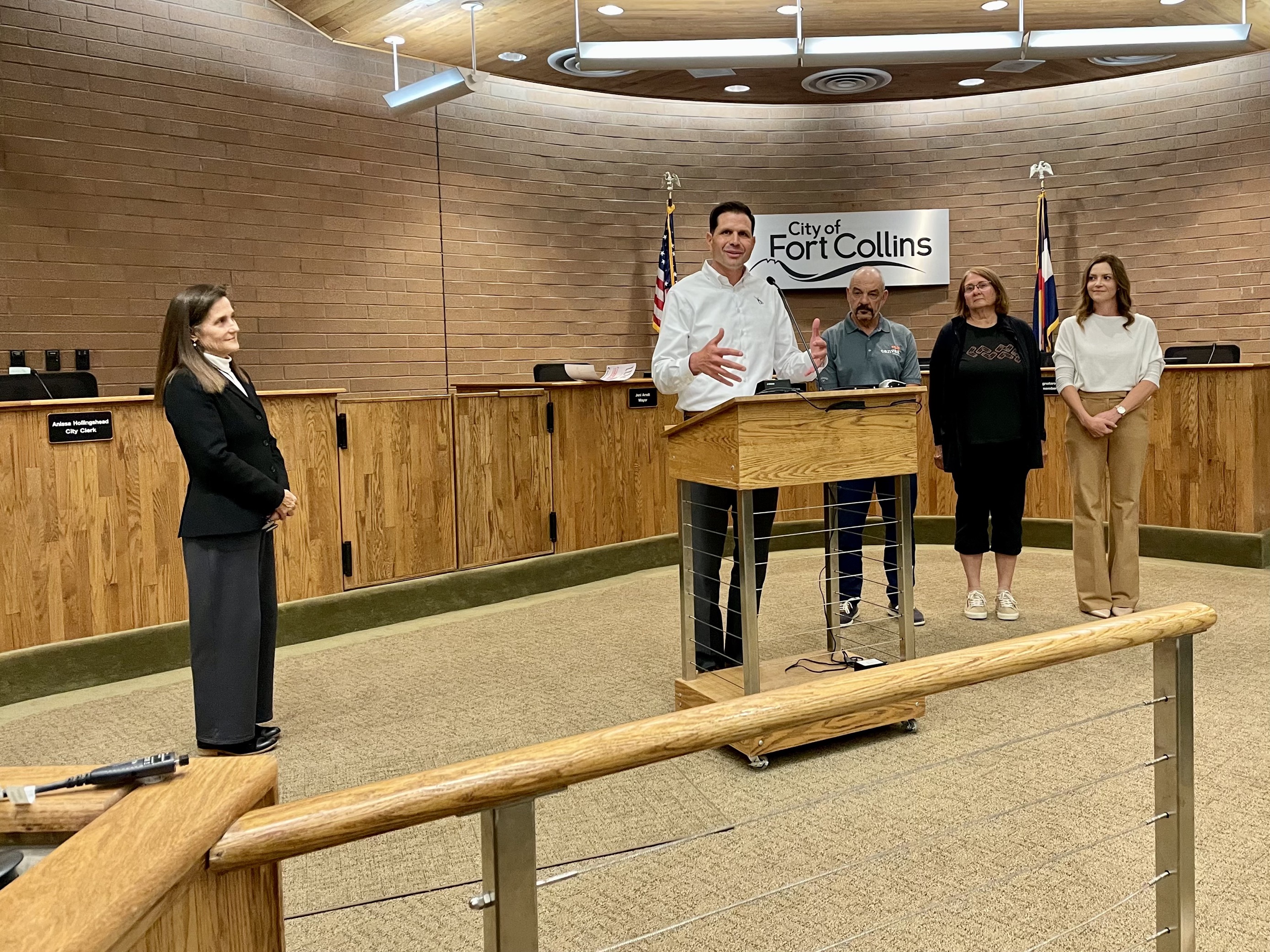 Fort Collins City Council meeting with PSD staff.