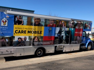 The Ronald McDonald House donated the mobile unit that houses the Telehealth Virtual Care Mobile at Lincoln.