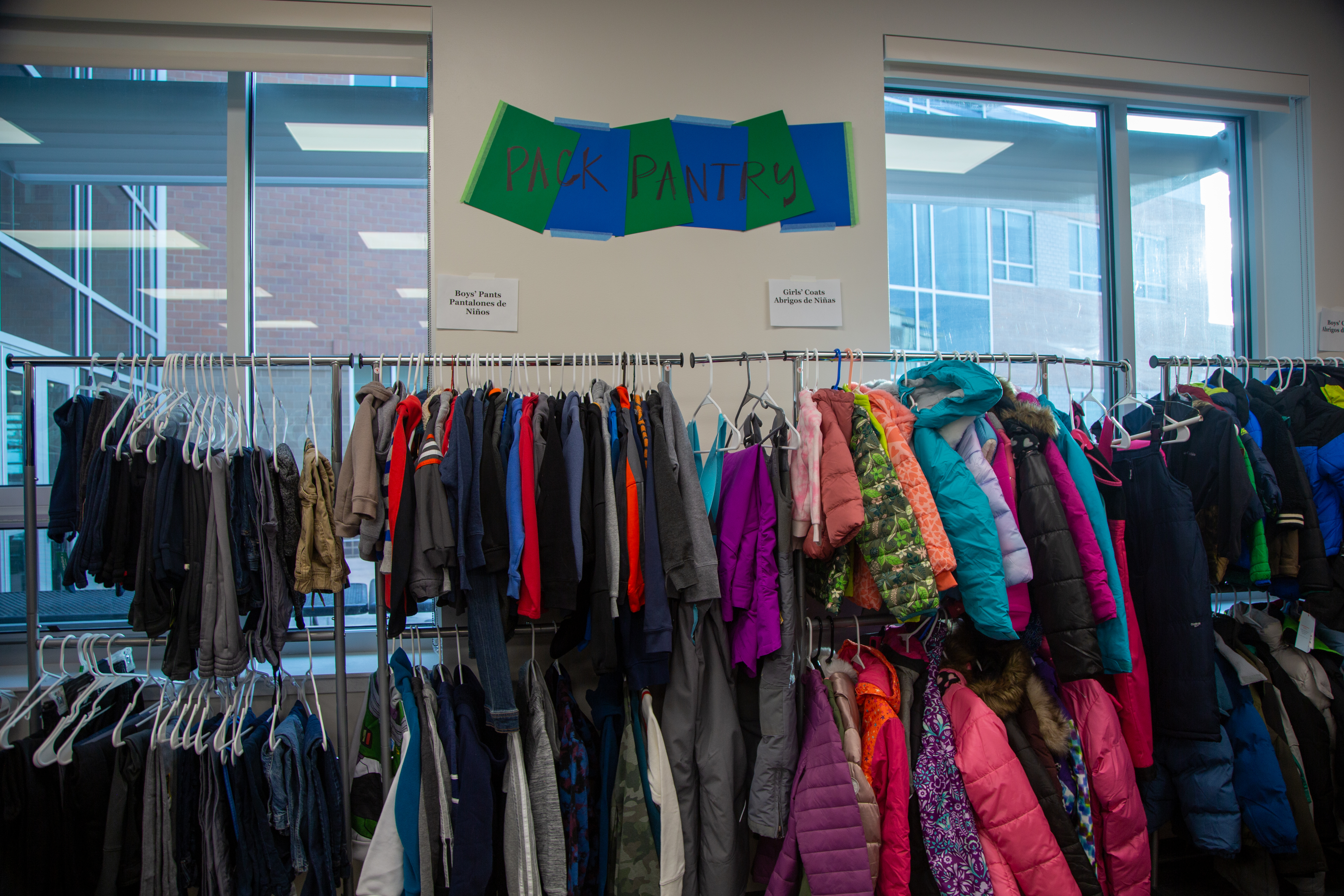 Clothing in the Bamford Pantry.