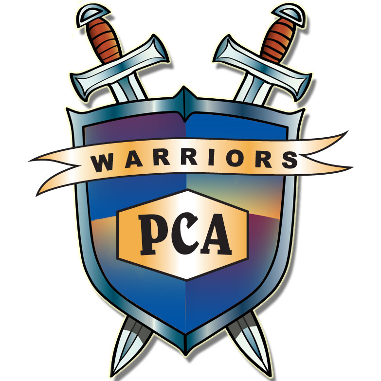 Poudre Community Academy shield logo for warriors mascot.