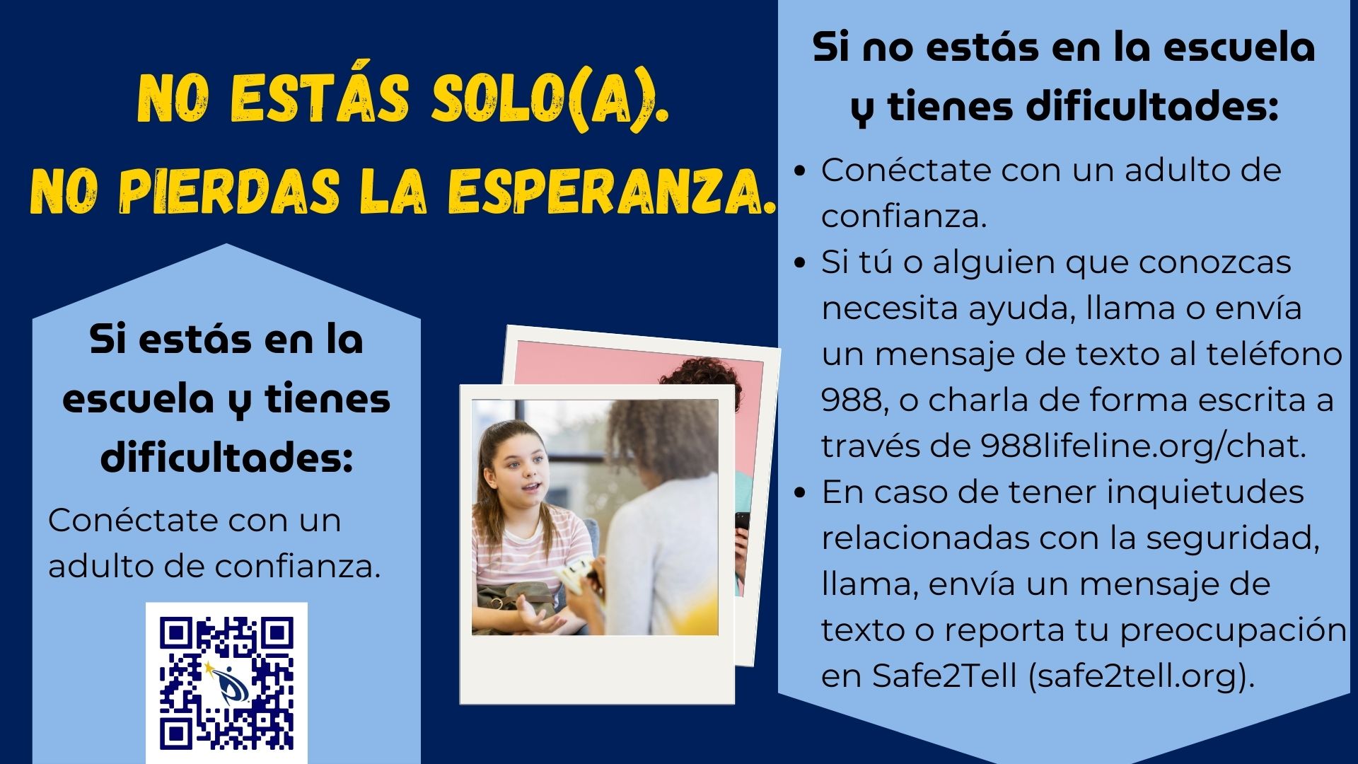 Spanish getting help tips for youth - info in the linked PDF document. 