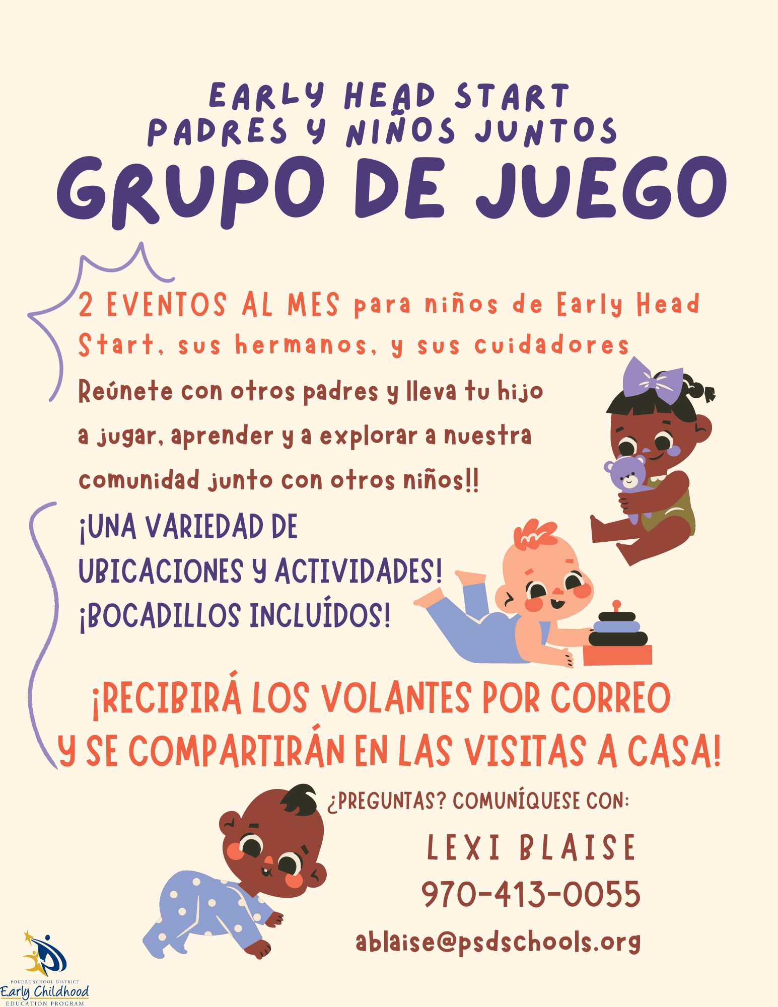 Early Head Start Play Group Invitation Spanish