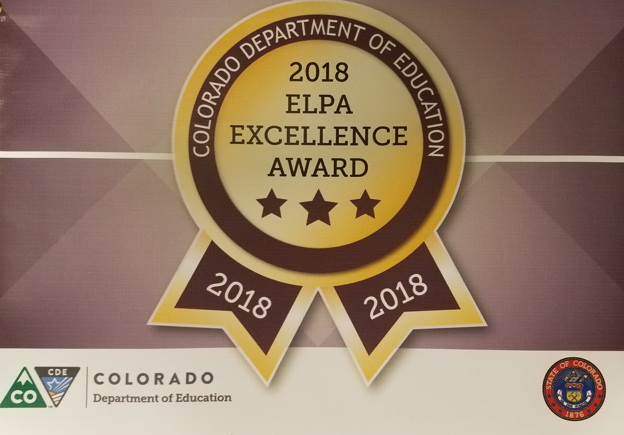 ELPA Excellence Award given to PSD's ELD program