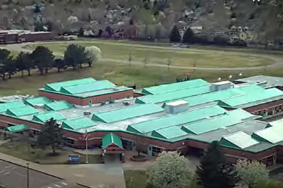 Aerial shot of Johnson Elementary School
