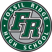 Fossil Ridge High School logo with letters F and R