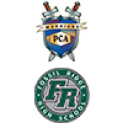 Fossil Ridge High School Sabercats and Poudre Community Academy Warriors logos