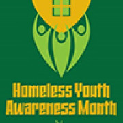 Text reads "Homeless Youth Awareness Month"